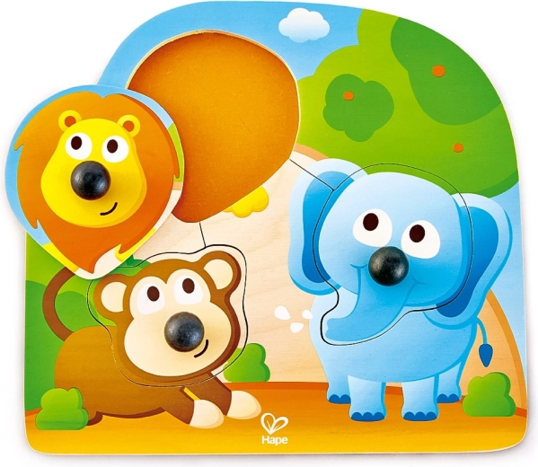 Puzzle z uchwytami – dzikie zwierzątka