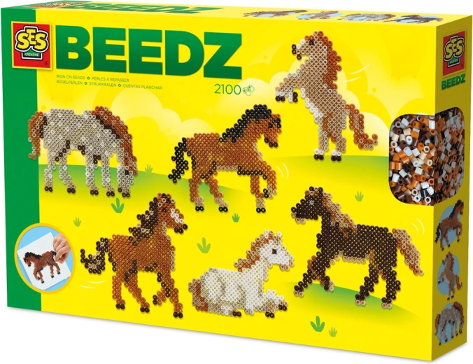 Koraliki do zaprasowywania – dzikie konie, kreatywny zestaw dla dzieci