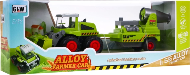 Dziecięcy rolniczy ładowacz z traktorem i opryskiwaczem