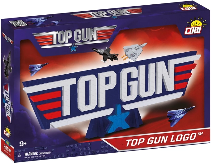 Zestaw konstrukcyjny COBI Top Gun, logo 3D, 628 elementów