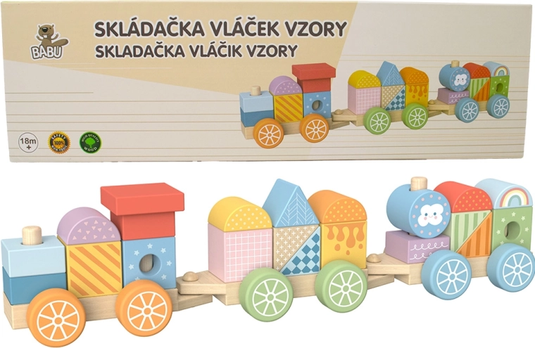 Babu drewniany pociąg Tęcza