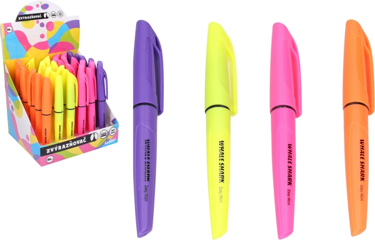 zakreślacz fluo – zestaw 4 kolorów
