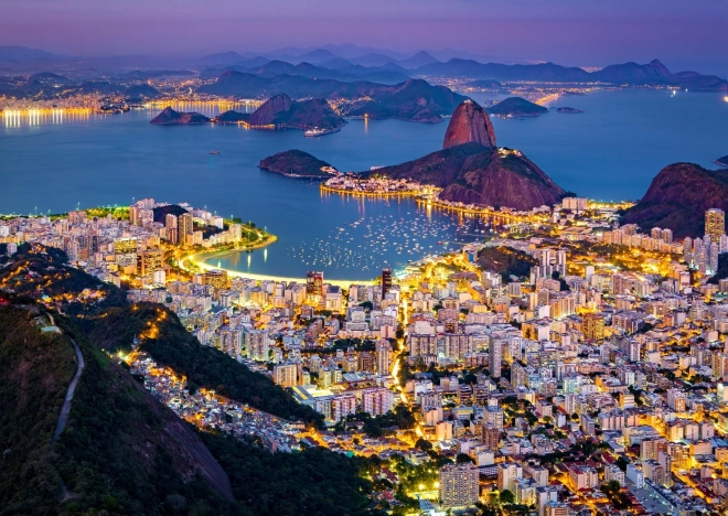 Puzzle ENJOY Rio de Janeiro nocą, Brazylia – 1000 elementów