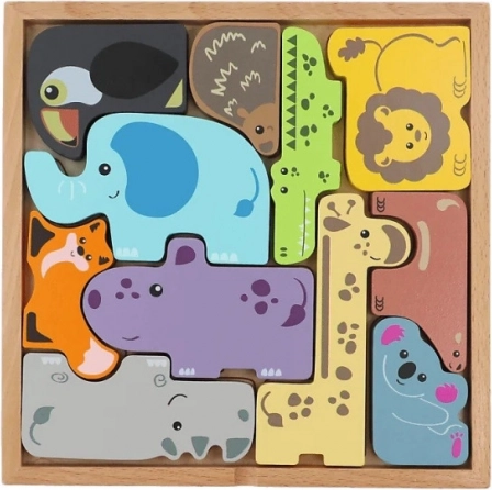 TREFL drewniana układanka-łamigłówka ZOO CREW