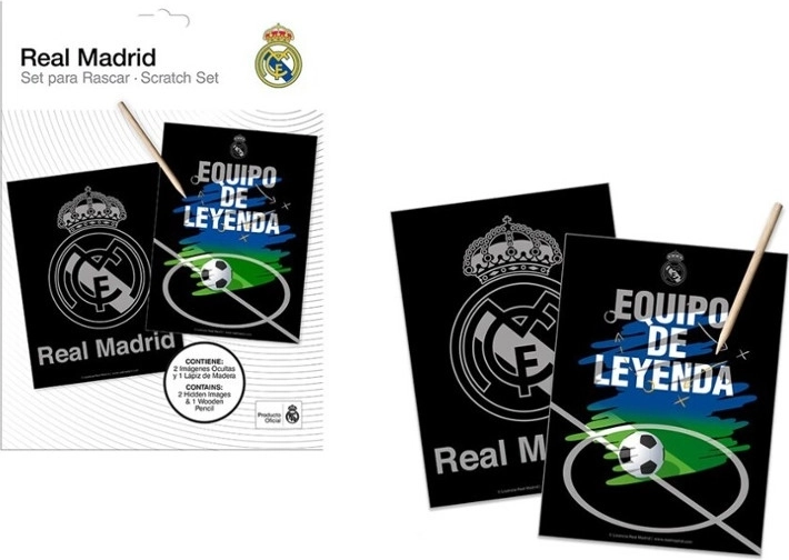 Obrazki do zdrapywania REAL MADRID – kreatywny zestaw