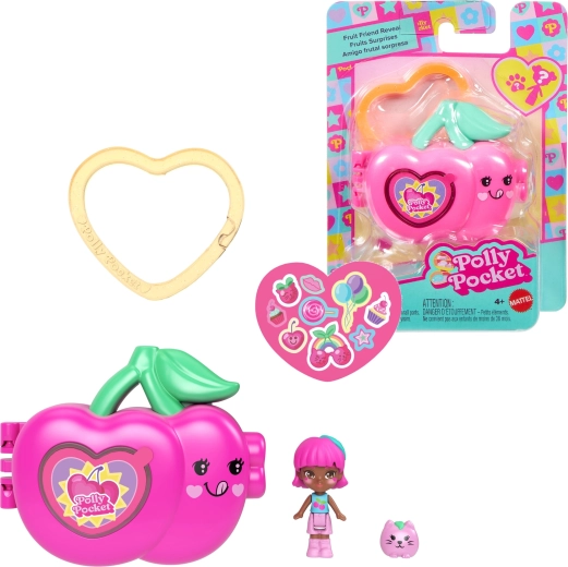 Polly Pocket owocowy kompaktowy zestaw wiśnia z figurkami i akcesoriami