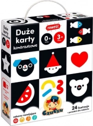 Duże kontrastowe karty dla dzieci od 0 do 3 miesięcy +