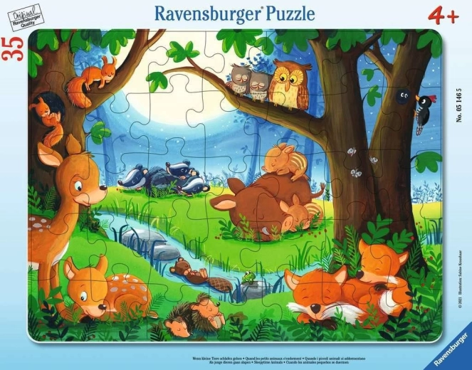 Ravensburger puzzle zwierzątka przed snem