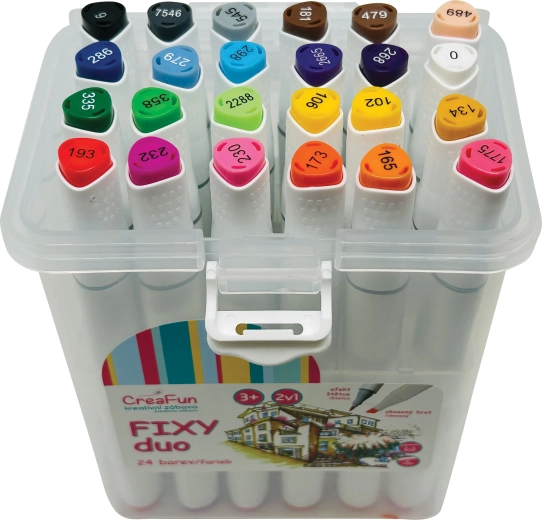 CreaFun flamastry Duo w pudełku 24 kolory