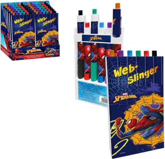 Zestaw 6 kolorowych długopisów SPIDERMAN