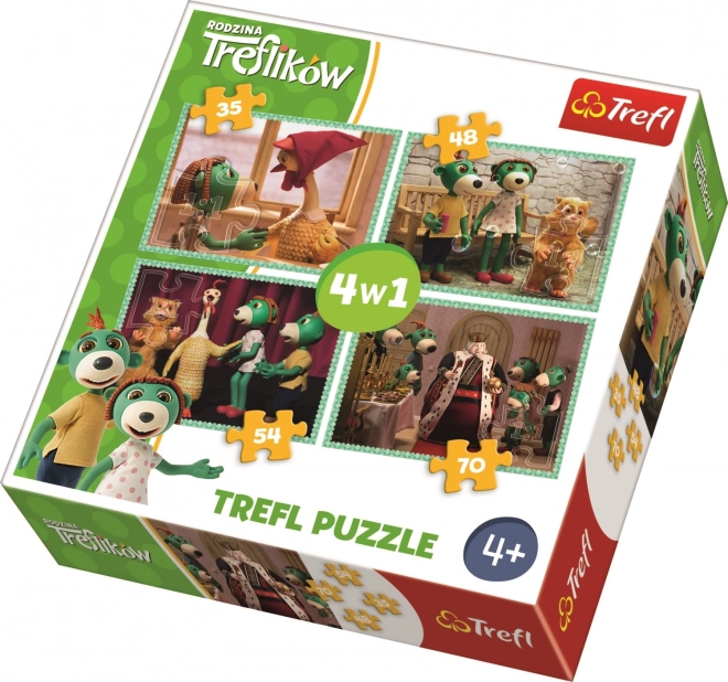 Puzzle Trefliki 4w1 o różnym poziomie trudności