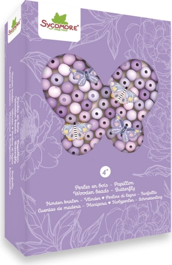 Drewniane koraliki XS motyl - 1 sztuka