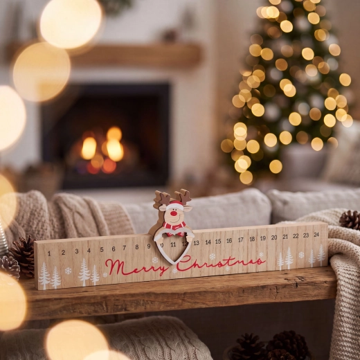 Kalendarz adwentowy „Merry Christmas” z reniferem
