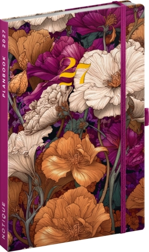 Notique planbook – kalendarz i notes vintage kwiaty 2027, 13 × 21 cm