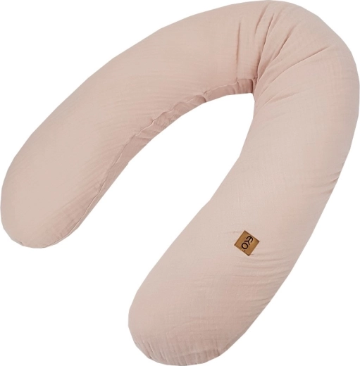 EKO muślinowa poduszka do karmienia powder pink 180 cm