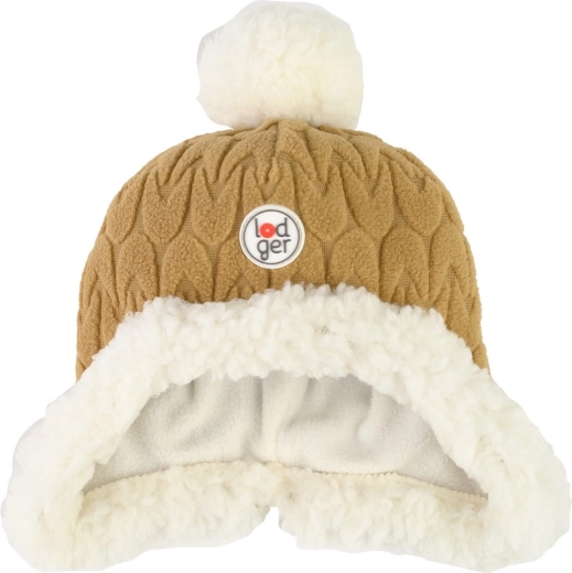 Lodger polarowa zimowa czapka Hatter empire fleece dark honey (3–6 miesięcy) - 1 szt.