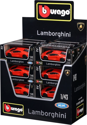 Metalowy model auta BBURAGO Street Fire Lamborghini 1:43 (display 24 szt.)