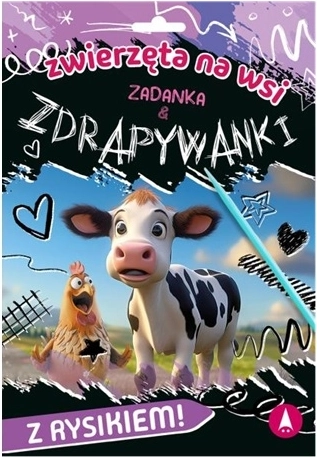 Zwierzęta na wsi – zadanka i zdrapywanki dla przedszkolaków