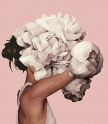 Malowanie diamentowe – abstrakcyjna głowa w chmurach 30 × 40 cm