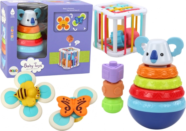 Zestaw zabawek sensorycznych Tower Koala Educational Cube Spinners