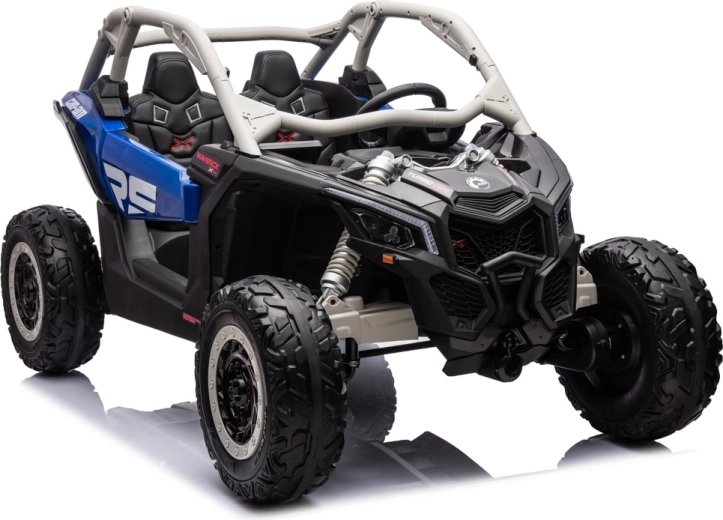 Can-Am Maverick Turbo RR elektryczne autko na akumulator – niebiesko-szare, lakierowane