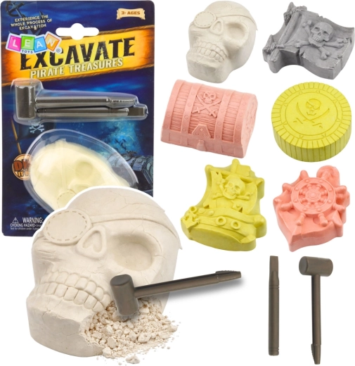 Piracki zestaw archeologiczny – wykopaliska ukrytych skarbów dla dzieci