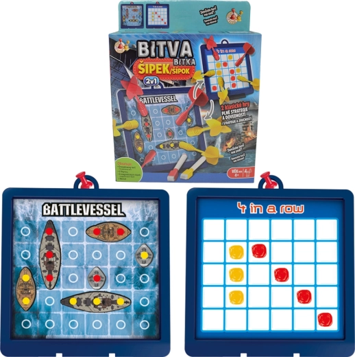 Studo Games bitwa rzutkami – dwustronna magnetyczna gra 4 w rzędzie i bitwa morska