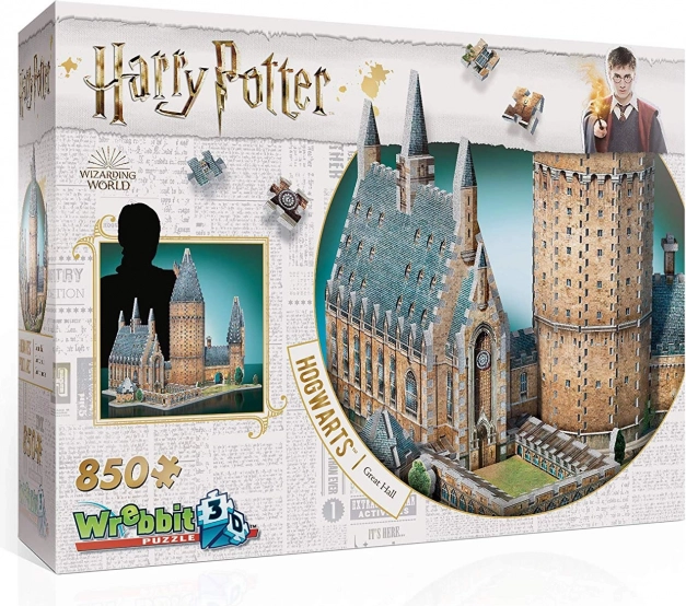 Wrebbit 3D puzzle Harry Potter: Wielka Sala w Hogwarcie 850 elementów