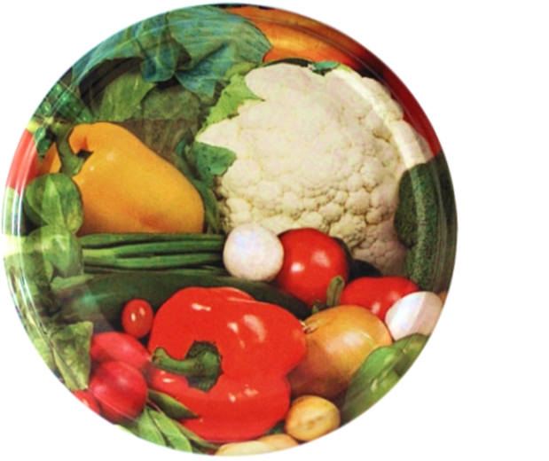 Wieczka do wekowania fi 82 z warzywnym motywem kalafiora, 100 szt.