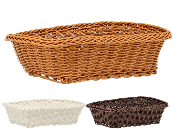 Prostokątny plastikowy koszyk 27 × 20 × 8 cm