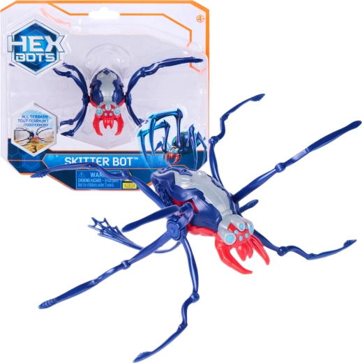 Spin Master Hex Bots Skitter Bot robotyczny niebieski pająk - 1 sztuka