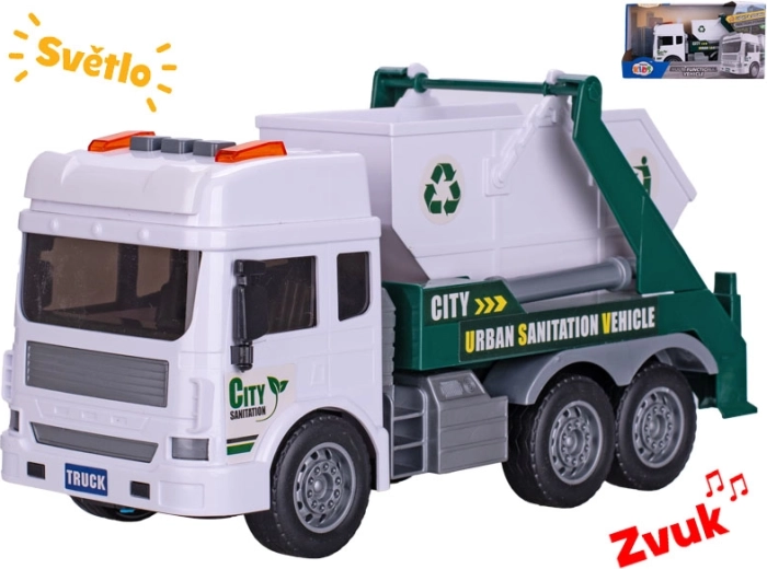 Śmieciarka z napędem ciernym i kontenerem 28 cm