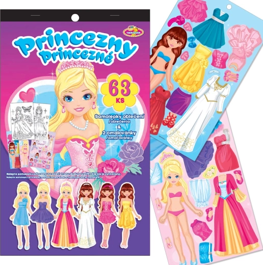 Naklejki do ubierania i kolorowanki Księżniczki