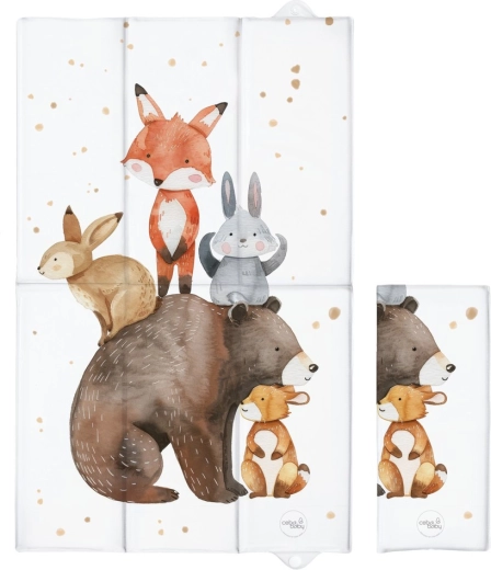 Ceba Baby turystyczna mata do przewijania Basic Forest Friends 80 × 50 cm