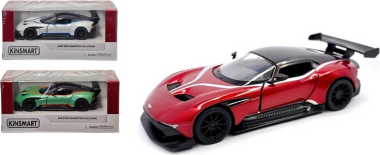 Kinsmart Aston Martin Vulcan 1:38 – metalowy model auta z napędem pull-back