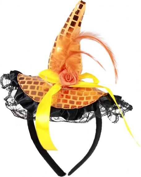 Opaska z mini czarodziejskim kapelusikiem