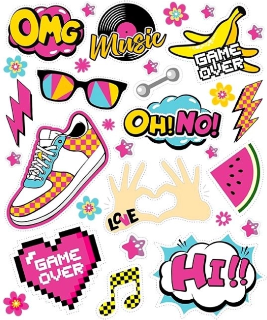 Naszywki do naprasowywania OMG – duży arkusz 20 × 30 cm