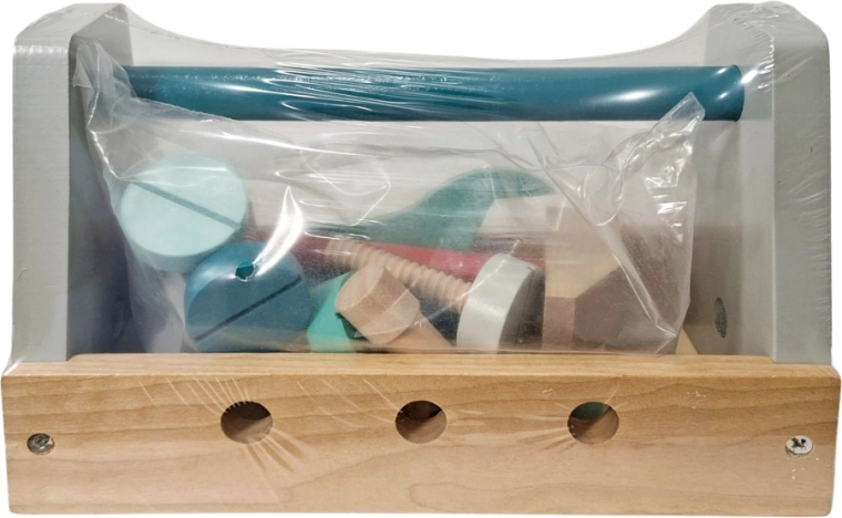 Drewniany zestaw narzędzi w walizce dla dzieci