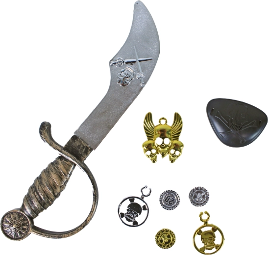 Piracki zestaw dla dzieci – miecz, opaska na oko i dodatki