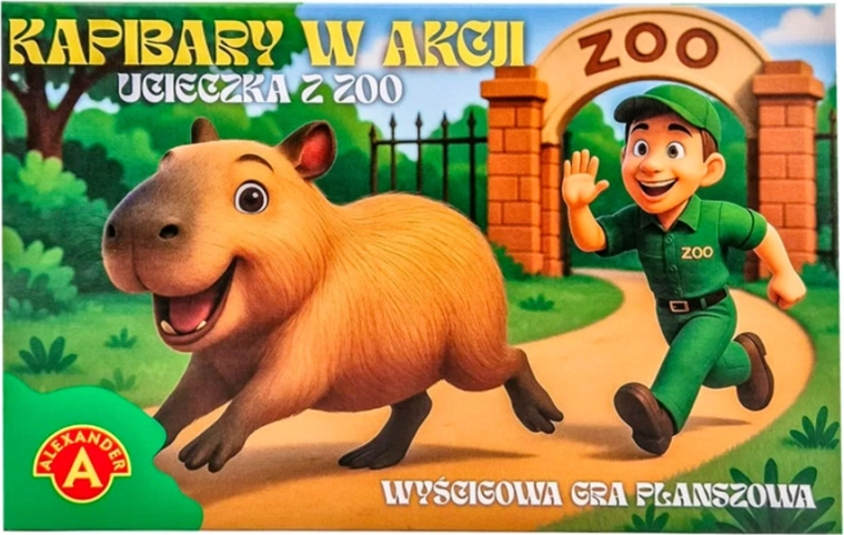 Rodzinna gra planszowa Kapibary w akcji: Ucieczka z zoo