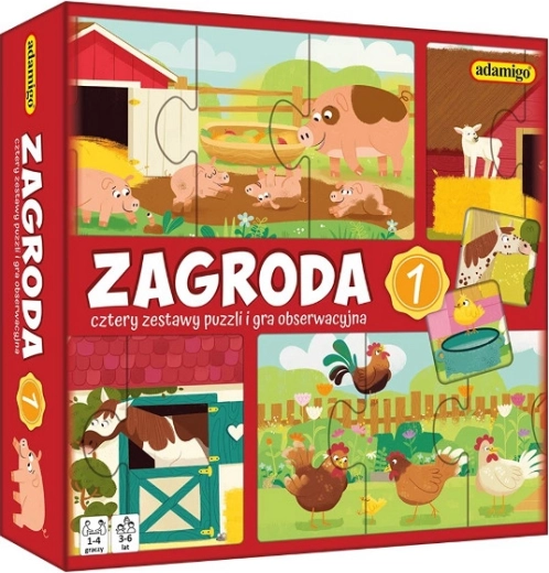 Puzzle obserwacyjne Farma – zestaw 1