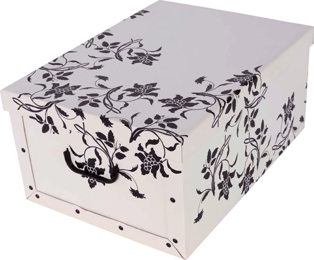 Kartony do przechowywania Miss Space maxi barokowe kwiaty białe