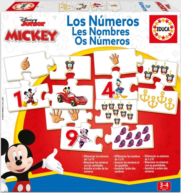 Educa puzzle Mickey i przyjaciele – liczenie 10×4 elementy