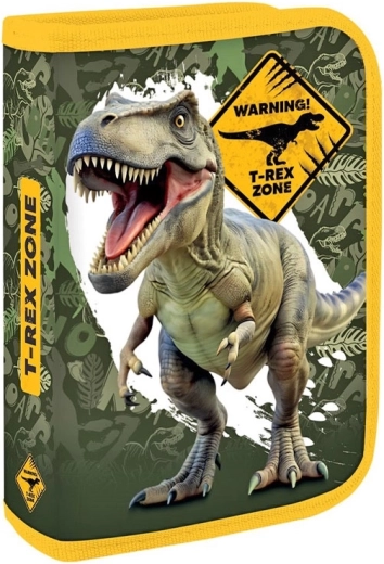 Jednopiętrowy pusty szkolny piórnik T-Rex - 1 sztuka
