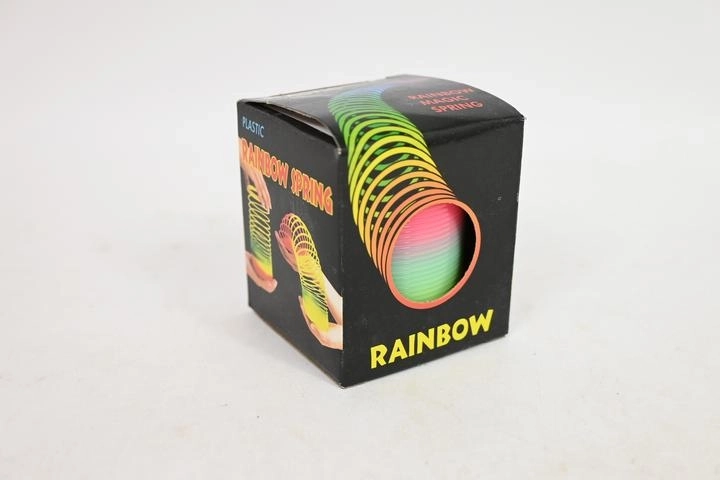 Tęczowa sprężynka slinky 5 cm w pudełku