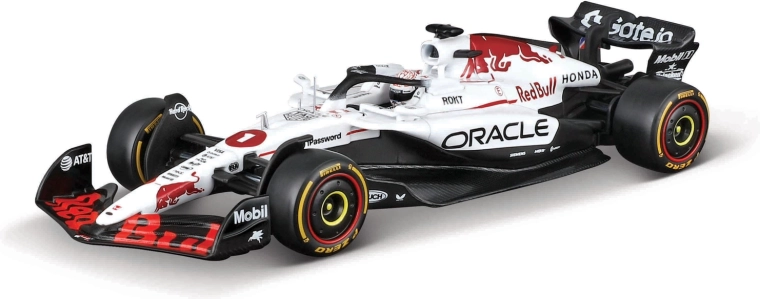 Model F1 Bburago Oracle Red Bull Racing RB21 2025 Max Verstappen 1:18 z hełmem