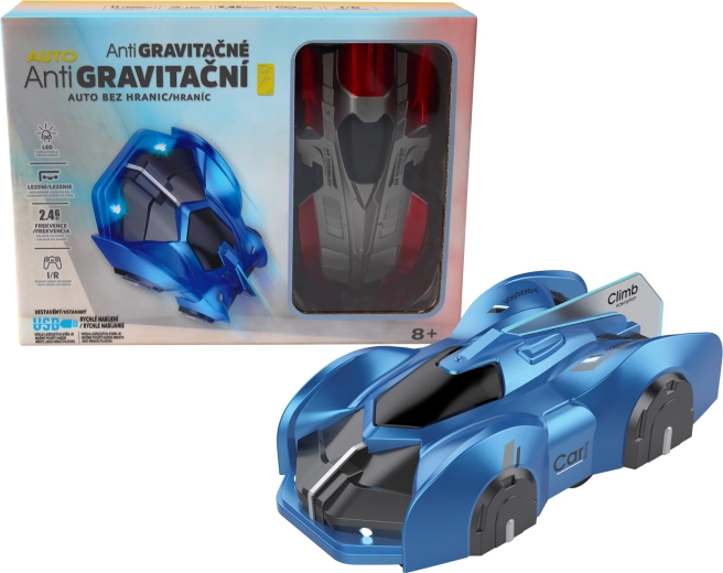 R/C antygrawitacyjny samochód do jazdy po ścianach i suficie z diodami LED