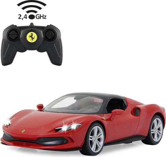 Samochód RC Ferrari 296 GTS w skali 1:16, czerwony