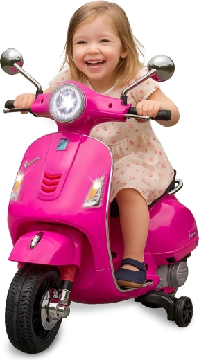 Dziecięcy elektryczny skuter Vespa GTS 125 różowy