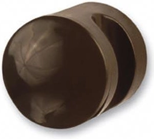 Obrotowa gałka z okrągłą rozetą, biała, plastik